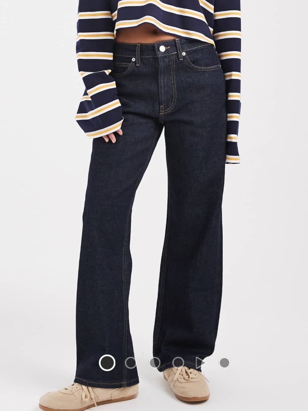 ASOS DESIGN comfort stretch straight leg jeans in rinse